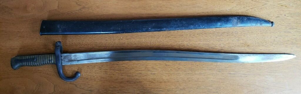 chassepot bayonet french rifle sword antique antiques brass restoration cleaning eric lewis the heron kings