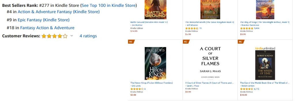 the heron kings amazon ranking